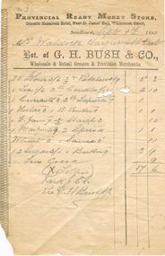Document - INVOICE, 1890