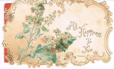 Ephemera - GREETING CARD ALL HAPPINESS TO YOU