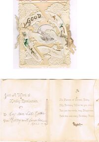 Ephemera - GREETING CARD, 1904