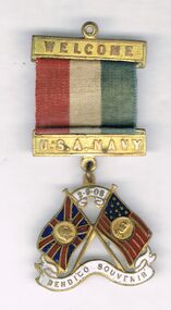 Medal - U.S. NAVY WELCOME SOUVENIR MEDAL, 1908