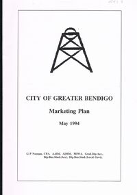Document - VERN ROBSON COLLECTION:  CITY OF GREATER BENDIGO MARKETING PLAN 1994, May, 1994