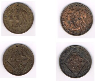 Medal - QUEEN VICTORIA 60 YEARS COMMEMORATIVE MEDALLION X 2, 1837-1897