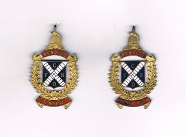 Medal - BENDIGO FIRE BRIGADE MEDALLIONS, 1914