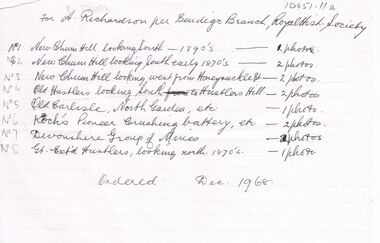 Document - ALBERT RICHARDSON COLLECTION:  ENVELOPE WITH MISCELLANEOUS DOCUMENTS