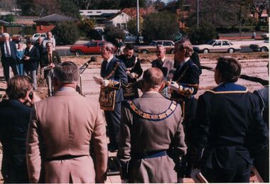 Photograph - MASONIC LODGE:  LAYING OF FOUNDATION STONE