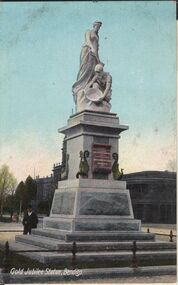 Postcard - ELAINE ROBB COLLECTION:  GOLD JUBILEE STATUE, BENDIGO