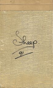 Book - BENDIGO SALEYARDS COLLECTION: ORDER OF SALE OF FAT SHEEP