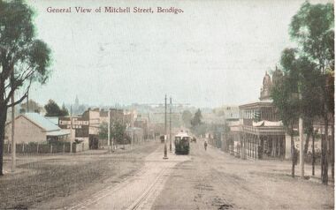 Postcard - ELAINE ROBB COLLECTION: MITCHELL STREET, BENDIGO