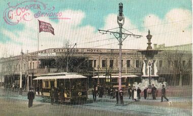 Postcard - ELAINE ROBB COLLECTION: COOPER'S CITY CLUB HOTEL, BENDIGO
