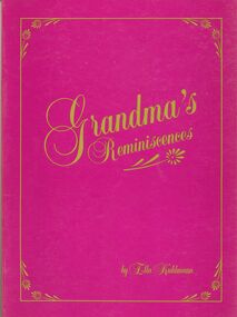 Book - STRAUCH COLLECTION: GRANDMAS REMINISCENCES
