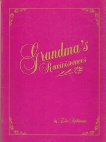 Book - STRAUCH COLLECTION: GRANDMAS REMINISCENCES
