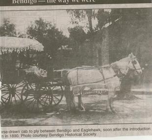 Newspaper - JENNY FOLEY COLLECTION: HORSE DRAWN CAB