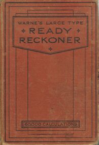 Book - BENDIGO SALEYARDS COLLECTION: WARNE'S LARGE TYPE READY RECKONER