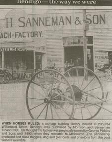 Newspaper - JENNY FOLEY COLLECTION: WHEN HORSES RULED