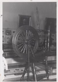 Photograph - GOLDEN DAYS HISTORICAL EXHIBITION COLLECTION: SPINNING WHEEL