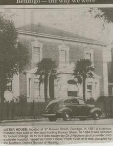 Newspaper - JENNY FOLEY COLLECTION: LISTER HOUSE