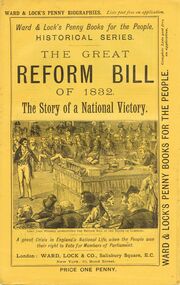 Book - LYDIA CHANCELLOR COLLECTION: THE GREAT REFORM BILL OF 1832. THE STORY OF A NATIONAL VICTORY