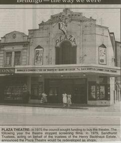 Newspaper - JENNY FOLEY COLLECTION: PLAZA THEATRE