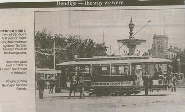 Newspaper - JENNY FOLEY COLLECTION: BENDIGO FIRST