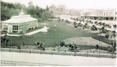 Photograph - BLACK AND WHITE PHOTOGRAPH OF THE CONSERVATORY GARDENS AND SURROUNDING AREA