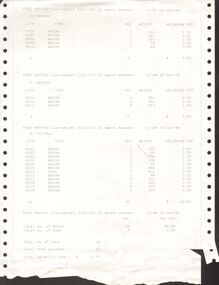 Document - BENDIGO SALEYARDS COLLECTION: FRED SMITHS LIVE-WEIGHT AGENT SUMMARY 25 JAN 96