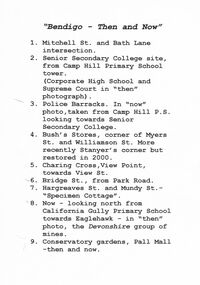 Document - BENDIGO THEN AND NOW BLACK AND WHITE PHOTOGRAPHS