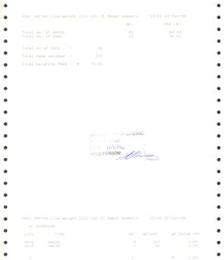 Document - BENDIGO SALEYARDS COLLECTION: FRED SMITHS LIVE-WEIGHT AGENT SUMMARY 10 JAN 96