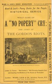 Book - LYDIA CHANCELLOR COLLECTION: A ' NO POPERY' CRY