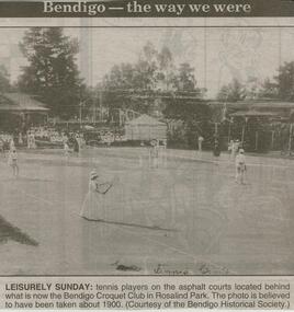 Newspaper - JENNY FOLEY COLLECTION: TENNIS PLAYER