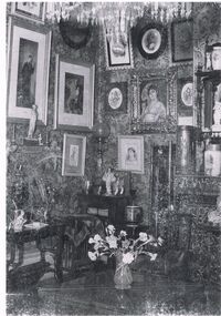 Photograph - FORTUNA COLLECTION: BLACK AND WHITE PHOTOGRAPH OF A ROOM AT FORTUNA VILLA