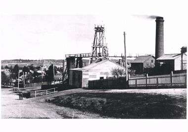 Photograph - BLACK AND WHITE PHOTOGRAPH OF THE SOUTH DEBORAH MINE