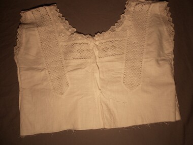 Clothing - CLOTHING. CAMISOLE. CREAM COLOURED COTTON, Late 19th C