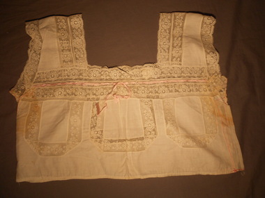 Clothing - CREAM  COLOURED COTTON CAMISOLE, Late 19th C