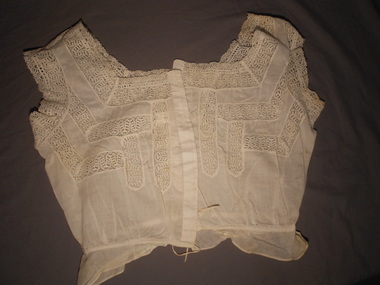 Clothing - IVORY COLOURED FINE COTTON CAMISOLE, Late 19th C