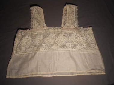 Clothing - COTTON  LACE CAMISOLE, Late 19th C, early 20th C