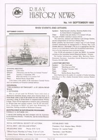 Magazine - R.H.S.V. HISTORY NEWS