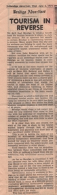 Newspaper - BENDIGO ADVERTISER WEDNESDAY, JUNE 2, 1971 PAGE 2 ARTICLE TOURISM IN REVERSE, 1971