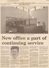 Newspaper - CASTLEMAINE GAS COMPANY COLLECTION: BENDIGO ADVERTISER, 25/03/1995