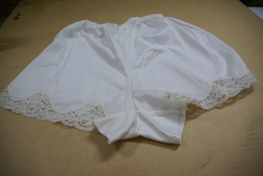 Clothing - HANRO COLLECTION: WHITE BRI NYLON SCANTIE, 1940 - 50's
