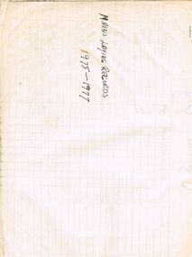 Document - CASTLEMAINE GAS COMPANY COLLECTION: MAINS LAYNG RECORDS, 1975-1977
