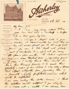 Document - HOWARD AND VIOLET JOLLEY COLLECTION: 2 PAGE LETTER