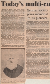 Newspaper - NEWSPAPER CLIPPING MULTICULTURALISM IS NOTHING NEW IN BENDIGO, 1912