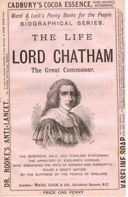 Book - LYDIA CHANCELLOR COLLECTION: THE LIFE OF LORD CHATHAM