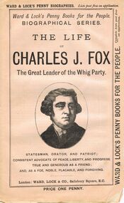Book - LYDIA CHANCELLOR COLLECTION: THE LIFE OF CHARLES J. FOX