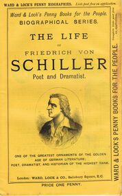 Book - LYDIA CHANCELLOR COLLECTION: THE LIFE OF FRIEDRICH VON SCHILLER