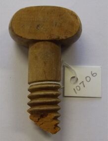 Functional object - THREADED WOODEN PEG