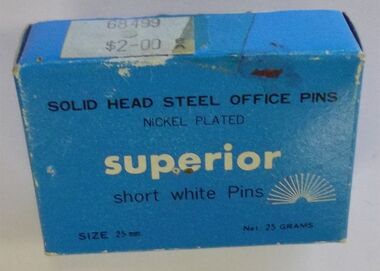 Memorabilia - BOX OF STEEL OFFICE PINS