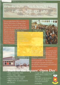 Document - GOLDEN SQUARE SECONDARY COLLEGE COLLECTION: BACK TO 2008, 2008