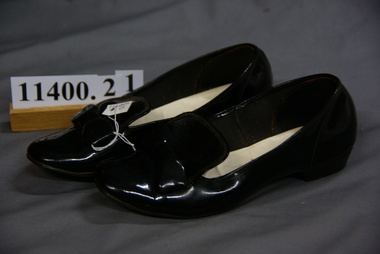 Clothing - BLACK PATENT SHOES - ONE PAIR, 1950's to present day