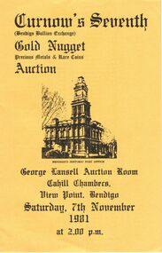 Document - IAN DYETT COLLECTION: AUCTION CATALOGUE - CURNOW'S SEVENTH GOLD NUGGET PRECIOUS METALS